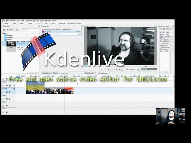 Let's open : Kdenlive video editing. Compositing, motion speed, etc...