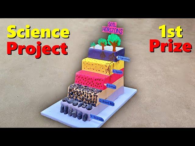 Soil Horizon - Inspire award science project 2024 | Science project working model