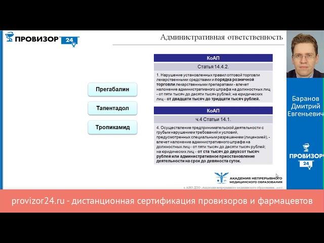 Что изменилось в работе с Прегабалином, Тапентадолом и Тропикамидом с 1 декабря 2019 года?