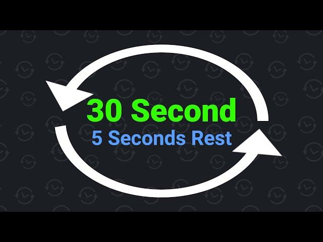 30 Second Interval Timer with 5 Seconds Rest