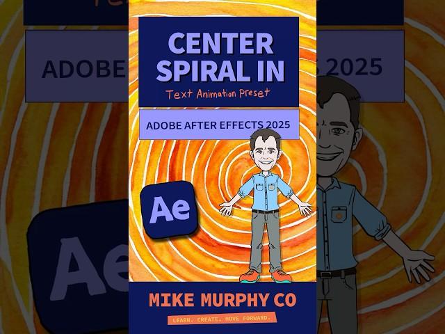 Center Spiral In Text Animation Preset in After Effects