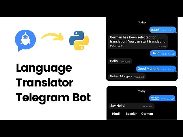  How To Create A Language Translator Telegram Bot Using Python | Telegram Bot