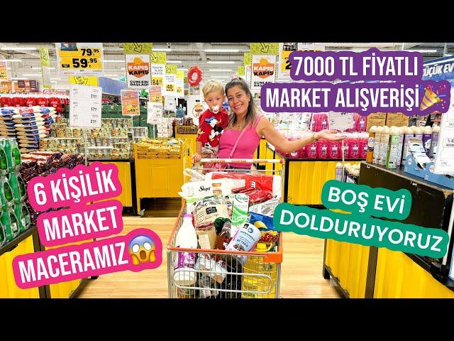 7000 TL DEV FİYATLI MARKET ALIŞVERİŞİTÜM AİLE ALIŞVERİŞTEYİZBOŞ EVİMİZİ DOLDURDUK