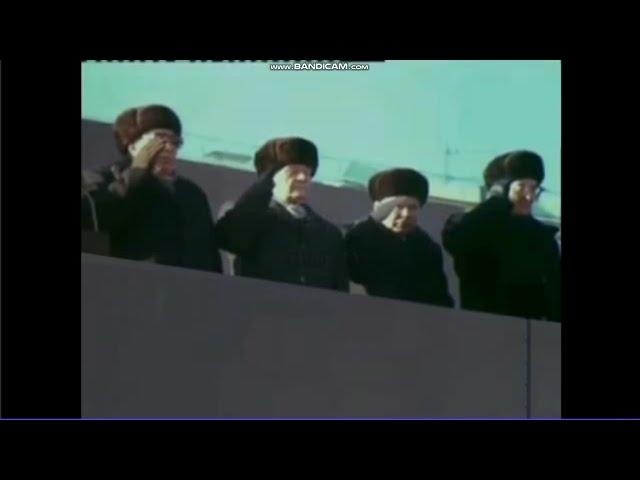 USSR anthem at 1982 October revolution day parade (in coior)