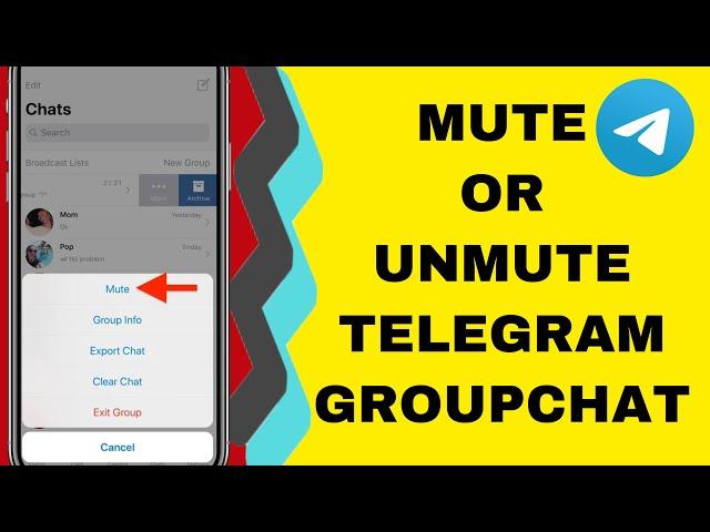 How to mute or unmute group chat on telegram