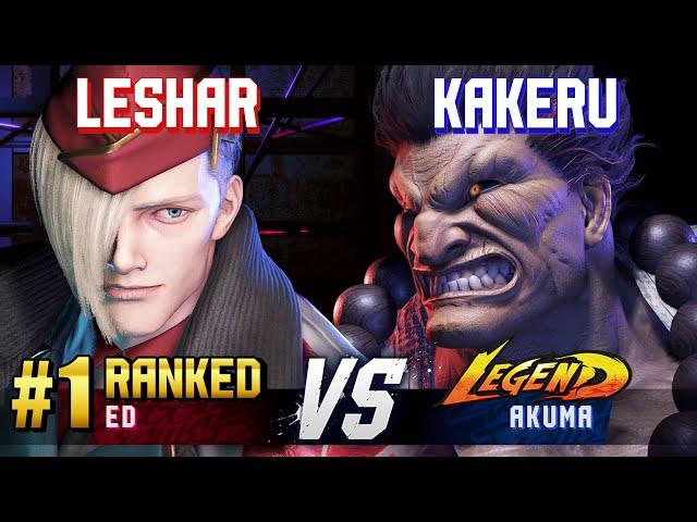 SF6 ▰ LESHAR (#1 Ranked Ed) vs KAKERU (Akuma) ▰ High Level Gameplay