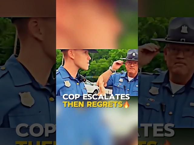 Cop escalates then regrets everything