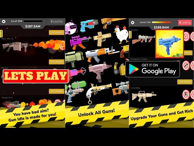 Lets Play Gun Idle, Android Gameplay, Tips and game review