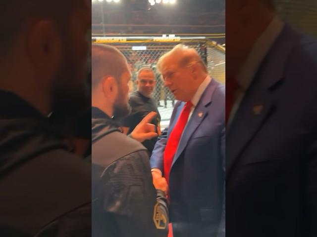  KHABIB NURMAGOMEDOV SHAKES HANDS WITH DONALD TRUMP