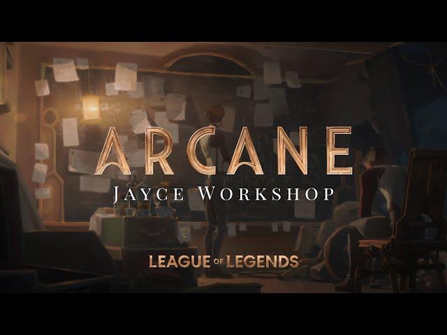 Working with Jayce and Viktor | ARCANE Piltover Ambience with Rain & Fire I Forging Hextech