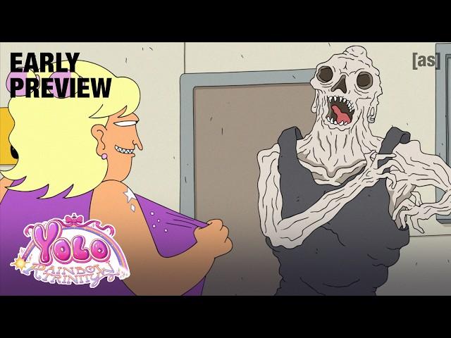 Rachel & Sarah Go To Gongfest | YOLO: Rainbow Trinity | adult swim