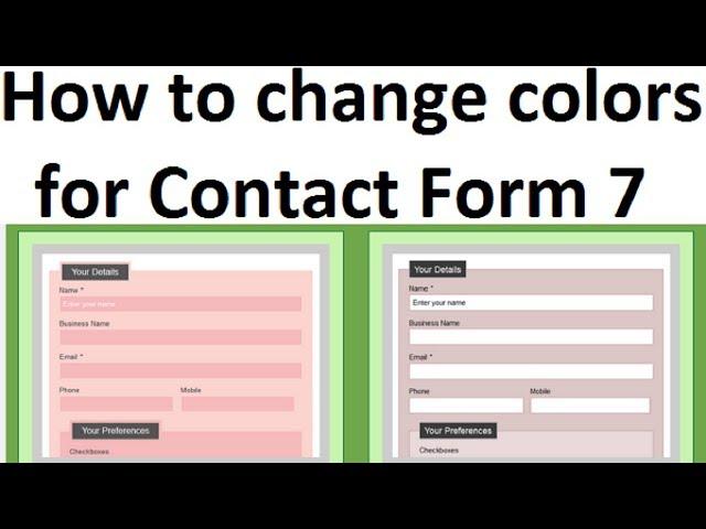 How to change contact form 7 style using css