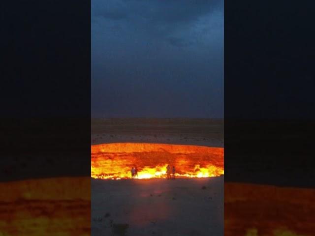 The Door to Hell Derweze Gas Crater #history #travel #amazingfacts #ocean #mystery #amazing