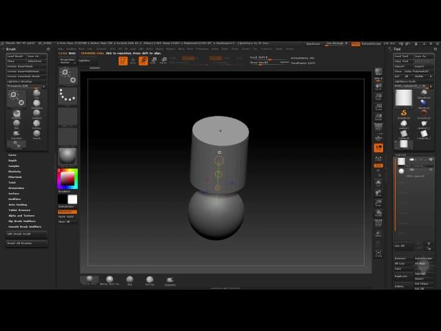 Введение в Zbrush : Основы транспонирования урок 26