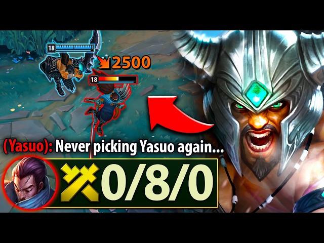 This guy made a mistake picking Yasuo top against the Rank 1 Tryndamere...