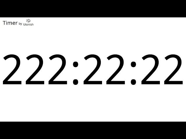 222h22m22s Countup Timer - Longest Timer on YouTube