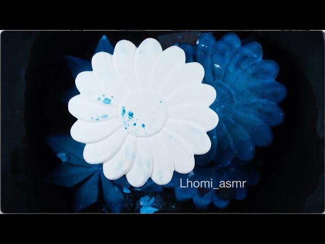 Squeaky White Flower on Blue | Satisfying Sounds | ASMR