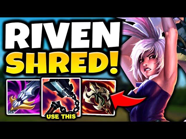 RIVEN TOP HOW TO SHRED NEW BUFFED AKALI TOP  S12 RIVEN TOP GAMEPLAY! (Season 12 Riven Guide)