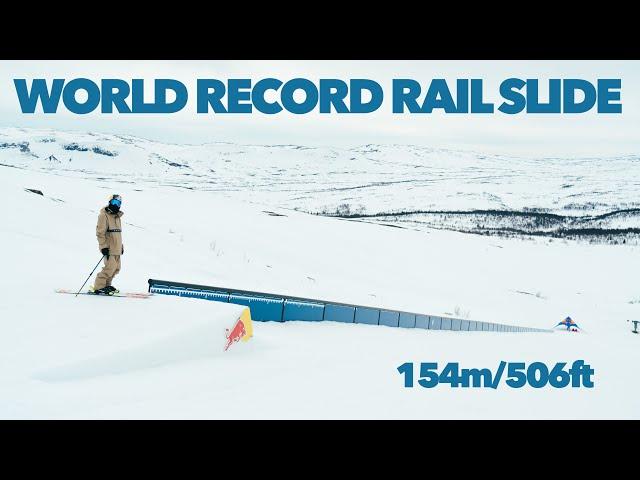 154m World Record Rail Slide (POV) - Jesper Tjäder