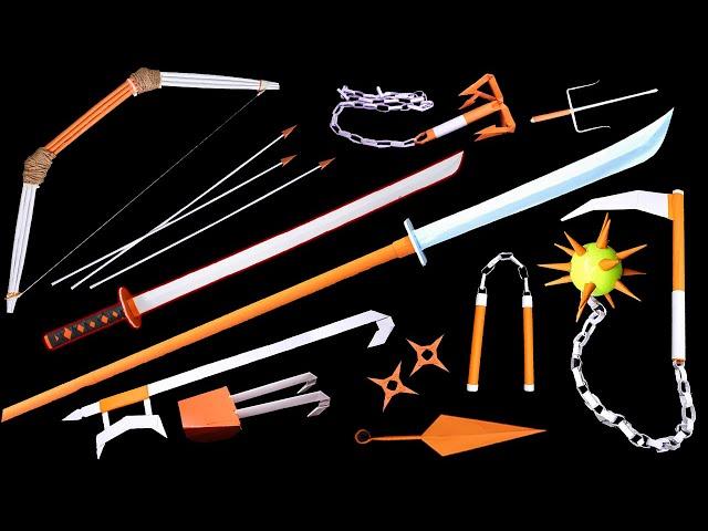 Top 10 Most Dangerous NINJA Sword || Bow || Hook || Kunai || Ninja star || Claw