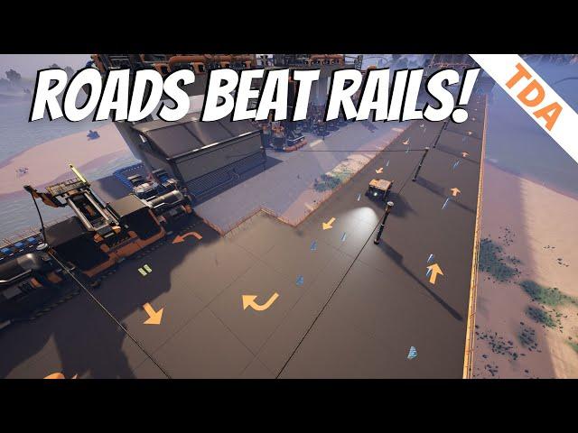 Easily building a ROAD SYSTEM | Bite-sized Satisfactory