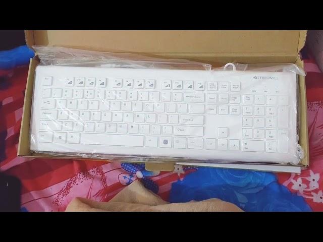 opening new white chiclet keyboard, white zebronics keyboard