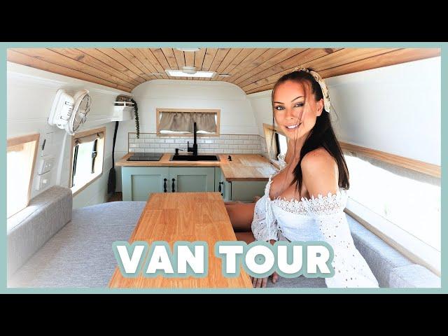 WE BUILT THIS VAN IN PUBLIC PARKING LOTS! | Van Tour