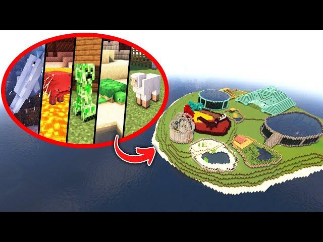 MEMBUAT KEBUN BINATANG DI OCEAN ONLY️3000 Hari Minecraft Ocean Only️