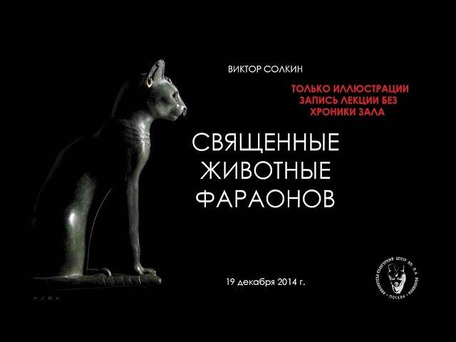 Священные животные фараонов. Лекция Виктора Солкина. Только презентация.