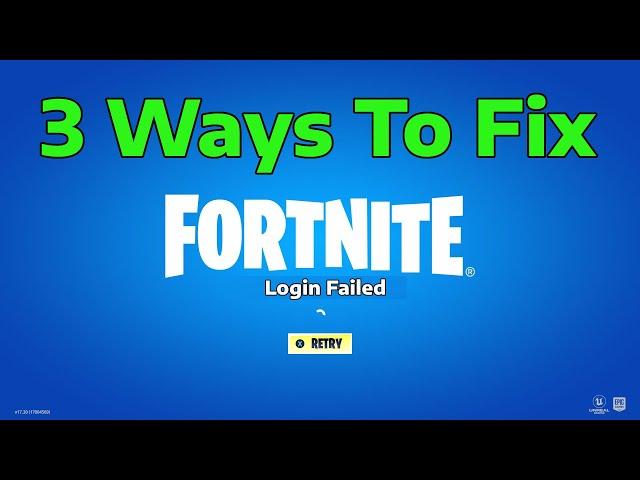 How To Fix Fortnite Unable To Connect To Servers Fix Login Failed