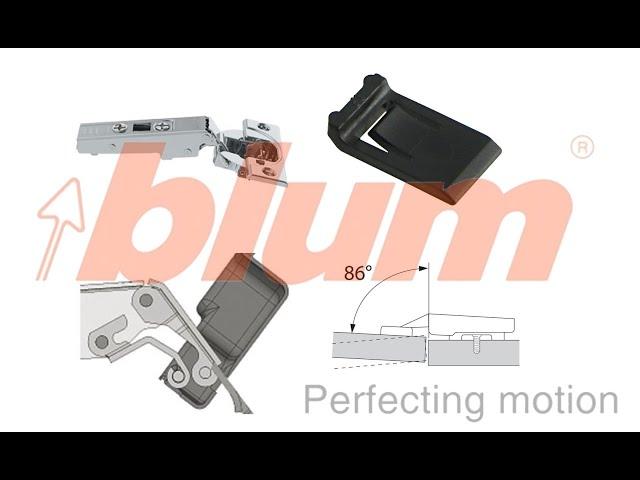 Установка ограничителя на петлю Blum 107°