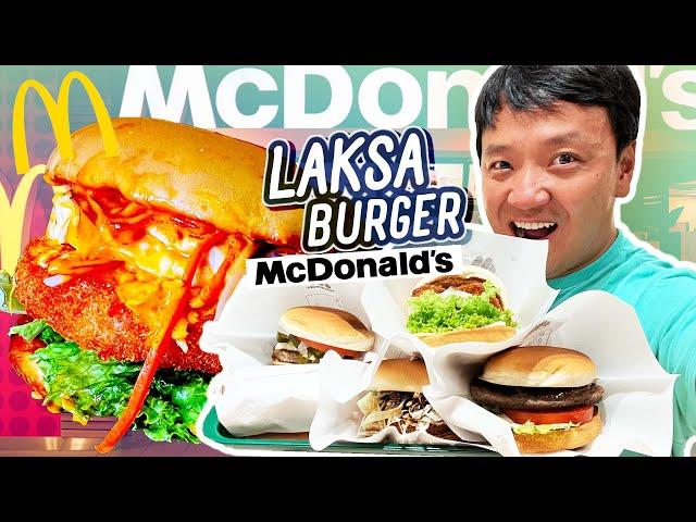 McDonald’s LAKSA BURGER & FRIED CHICKEN! McDonald vs Mos Burger in Singapore