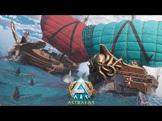 We Built Gigantic Greek Ships and Sailed the Ocean! | ARK Astraeos [Episode 3]