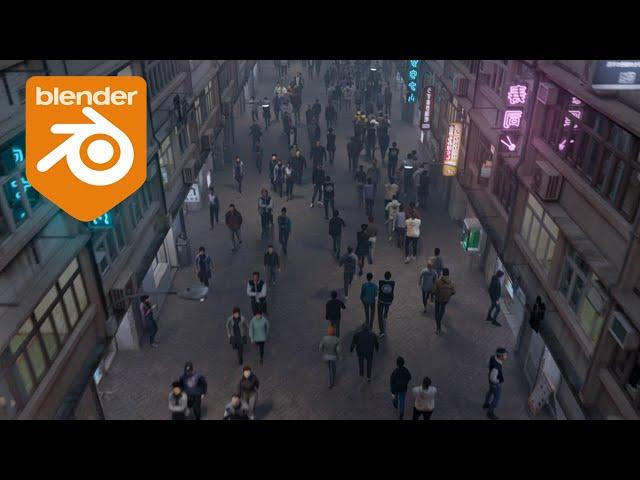 Blender Crowd Simulation Addon | Procedural Crowds