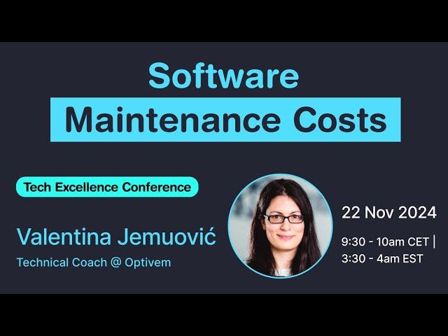 Software Maintenance Costs (Valentina Jemuović)