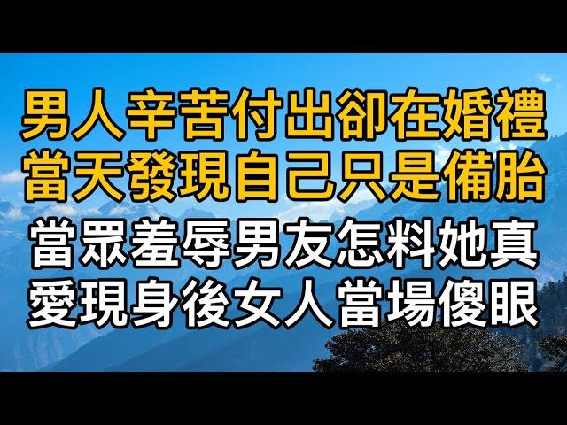 “只要你願意回來，我就甩了他！”，男人辛苦付出卻在婚禮當天發現自己只是備胎，當眾羞辱男友怎料她真愛現身後女人當場傻眼！真實故事 ｜都市男女｜情感｜男閨蜜｜妻子出軌｜楓林情感