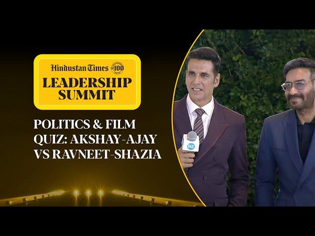 HTLS Rapid-Fire: Akshay Kumar, Ajay Devgn Vs BJP Leaders On Politics & Movies Quiz | Bollywood