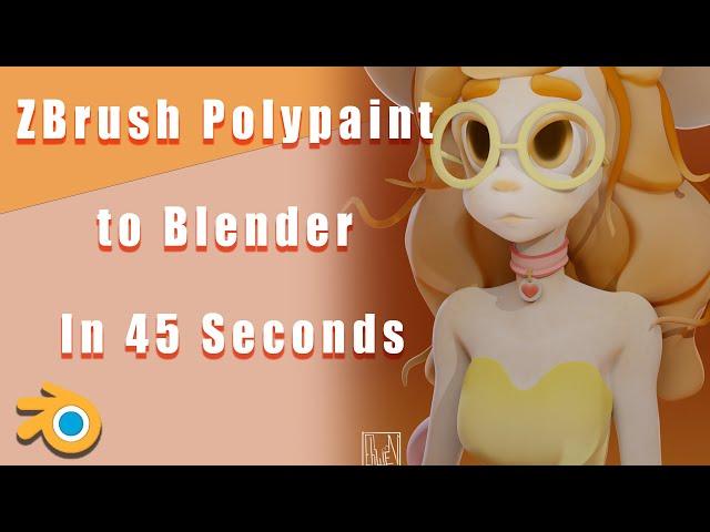 Transferring ZBrush Polypaint to Blender Cycles/Eevee - 45 second tutorial