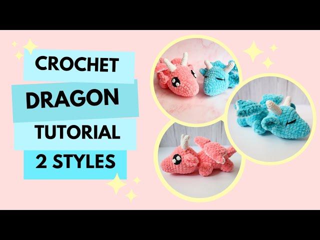 Dragon Crochet Tutorial  Amigurumi Dragon, Velvet Yarn, Easy, Magical Animal