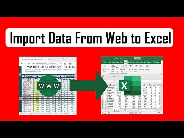 How to Import Dynamic Data From a Website to Excel