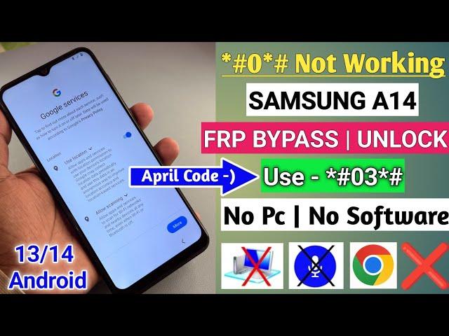 Samsung A14 5G [A146B] FRP Bypass | A14 Frp Android 13/14 Google Account Remove New Method 2024