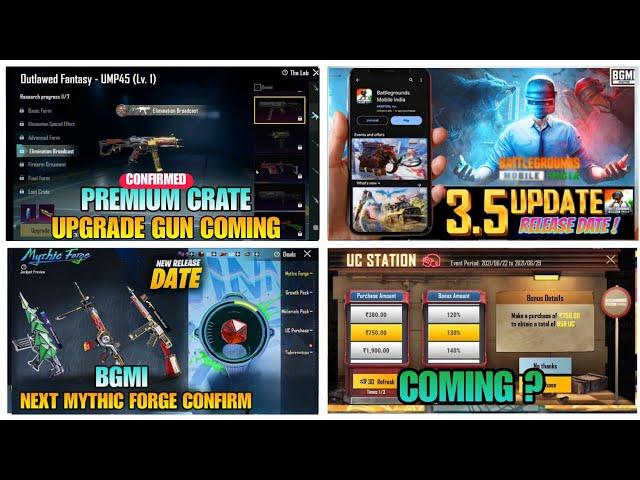 Finally  Bgmi Next Mythic Forge Upgrade Gun Confirmed | Next Premium Crate Gun Confirm - 3.5 Update