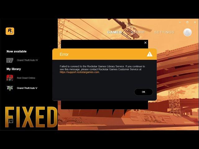 How To Fix Failed to Connect to the Rockstar Games Library Service Error (GTA V Launcher)