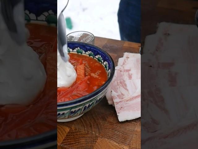 Outdoor Slavic Borsch. TG Cooking