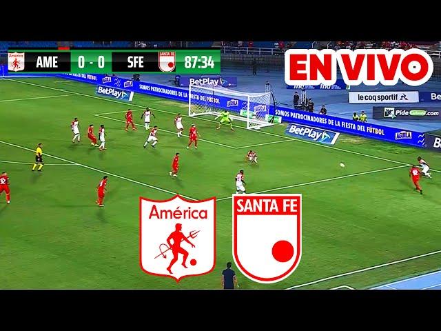  AMERICA VS SANTA FE PARTIDO DE HOY EN VIVO / FECHA 18 LIGA BETPLAY DIMAYOR II 2024