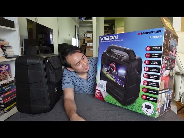 Monster Vision TV / BT speaker unboxing + overview + demo