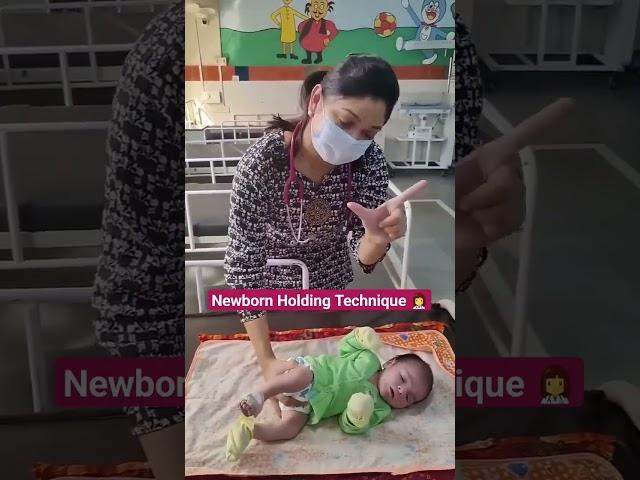 Newborn holding Technique ‍️ #mbbs #medico #students #doctor #newborn #baby #mother