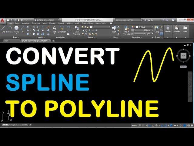 How to Convert Spline to Polyline in AutoCAD 2018