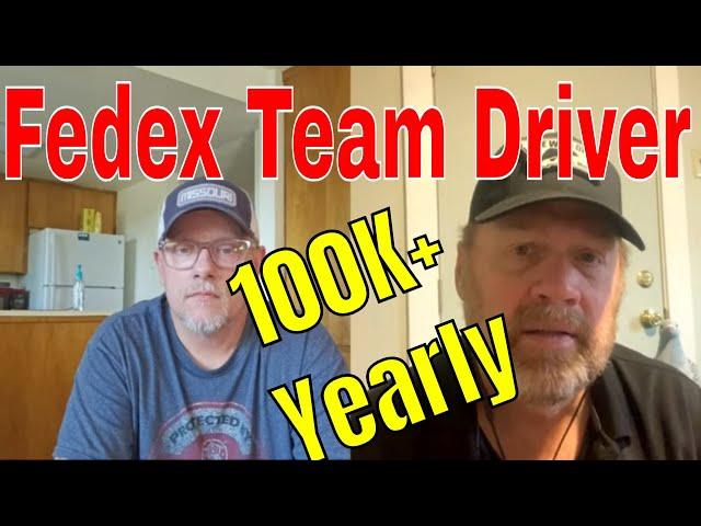 100K + a Year Fedex Team Driver (ONLY 5 Day Work Week)