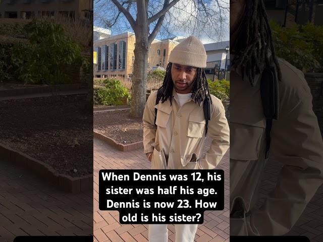 When Dennis was 12, his sister was half his age. Dennis is now 23. How old is his sister?